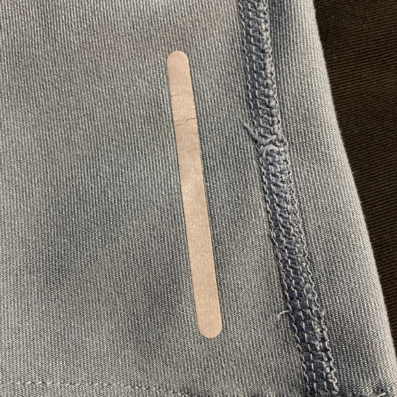 Nike Dri-fit Capri Running Pants size Small Gray & Blue, zip waistband pocket - Picture 5 of 12